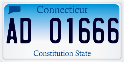 CT license plate AD01666