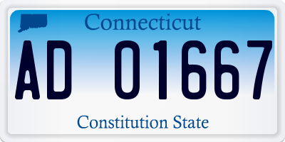 CT license plate AD01667