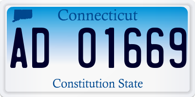 CT license plate AD01669