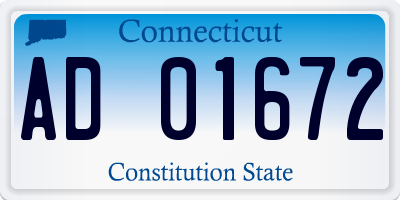 CT license plate AD01672