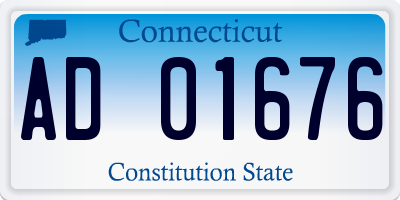 CT license plate AD01676