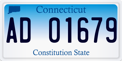 CT license plate AD01679