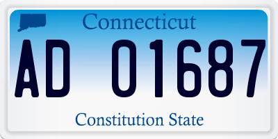 CT license plate AD01687