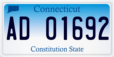 CT license plate AD01692