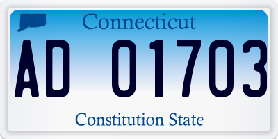 CT license plate AD01703