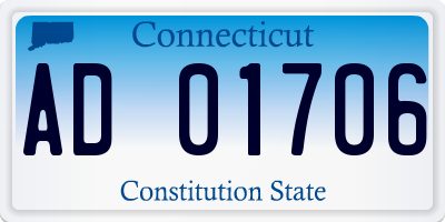 CT license plate AD01706