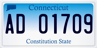 CT license plate AD01709
