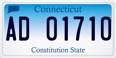 CT license plate AD01710