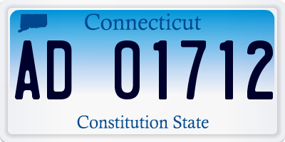 CT license plate AD01712