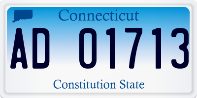 CT license plate AD01713