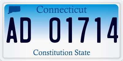 CT license plate AD01714
