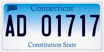 CT license plate AD01717