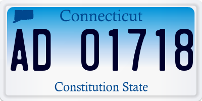 CT license plate AD01718