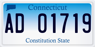CT license plate AD01719