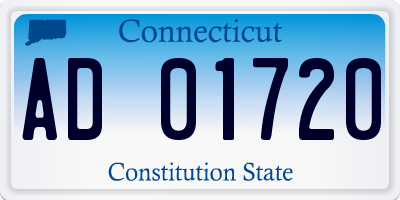 CT license plate AD01720