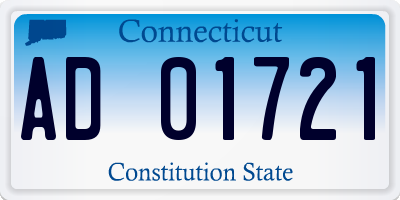 CT license plate AD01721