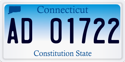 CT license plate AD01722