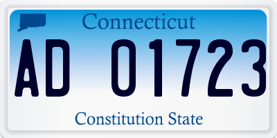 CT license plate AD01723