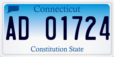 CT license plate AD01724