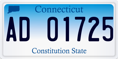 CT license plate AD01725