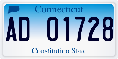 CT license plate AD01728