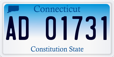 CT license plate AD01731