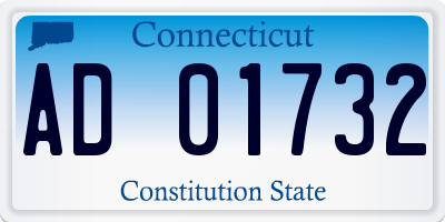 CT license plate AD01732