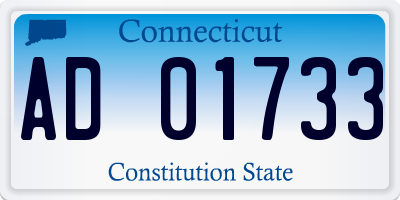CT license plate AD01733