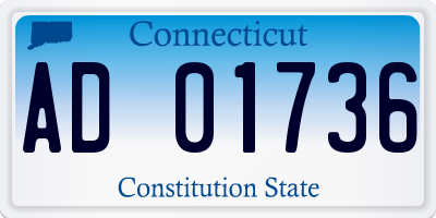 CT license plate AD01736
