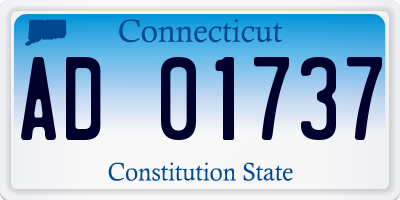 CT license plate AD01737