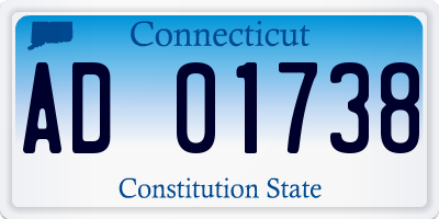 CT license plate AD01738