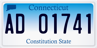 CT license plate AD01741