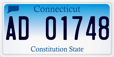 CT license plate AD01748