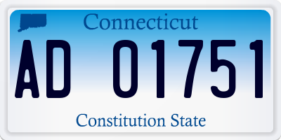 CT license plate AD01751