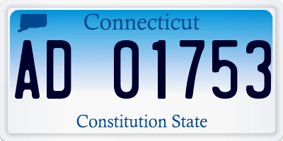 CT license plate AD01753