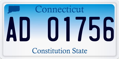 CT license plate AD01756
