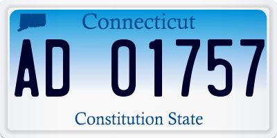 CT license plate AD01757