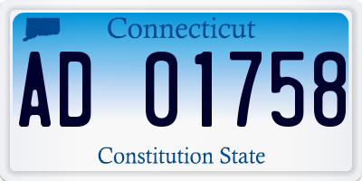 CT license plate AD01758