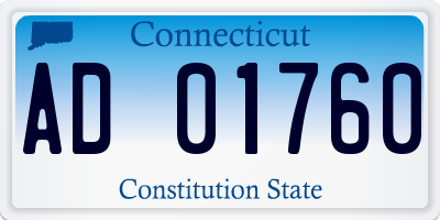 CT license plate AD01760