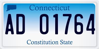 CT license plate AD01764