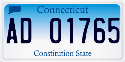 CT license plate AD01765