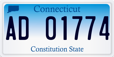 CT license plate AD01774