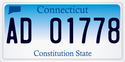 CT license plate AD01778