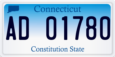 CT license plate AD01780
