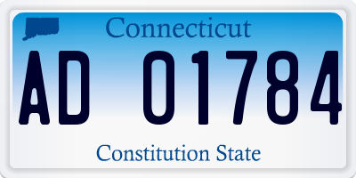 CT license plate AD01784