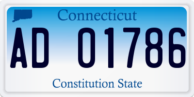 CT license plate AD01786