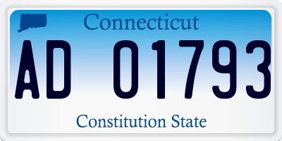 CT license plate AD01793