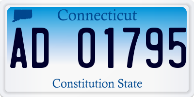 CT license plate AD01795