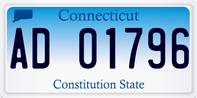 CT license plate AD01796