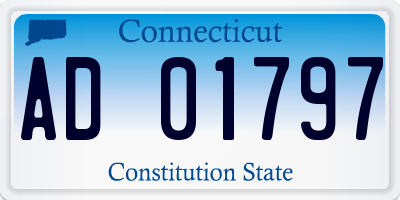CT license plate AD01797